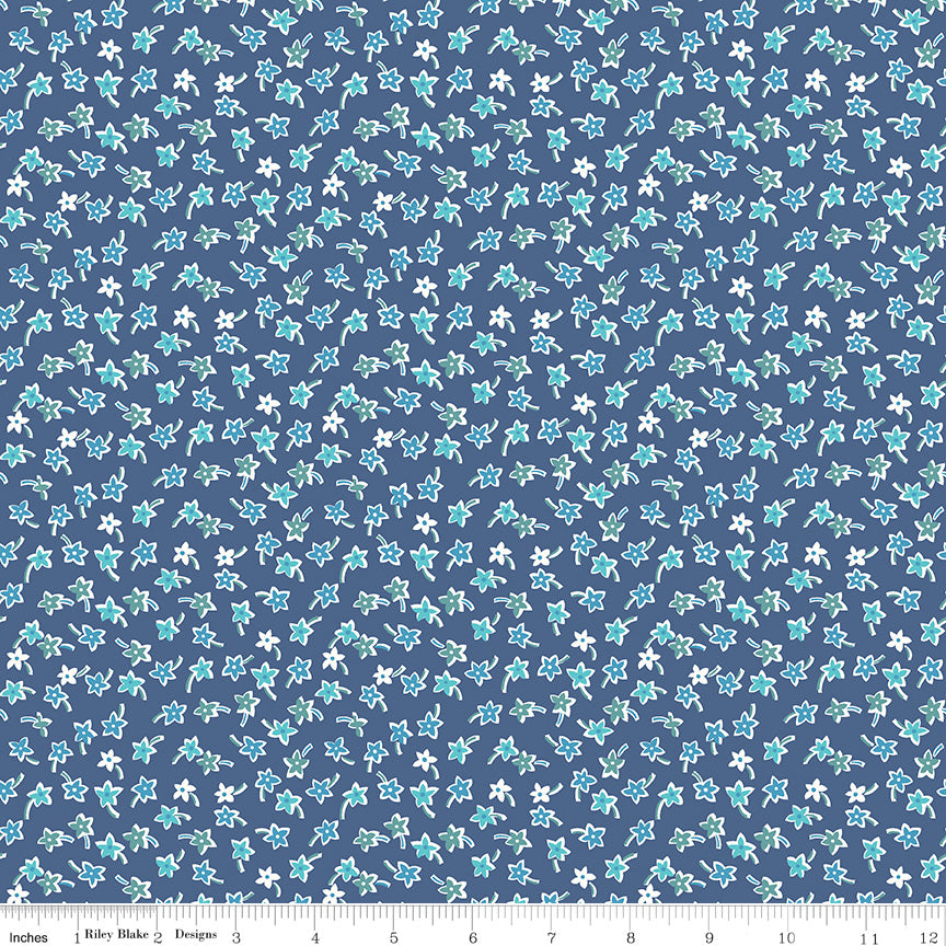 Lori Holt 44-45" 100% Cotton DENIM C10222 FLEA MARKET Collection by Riley Blake