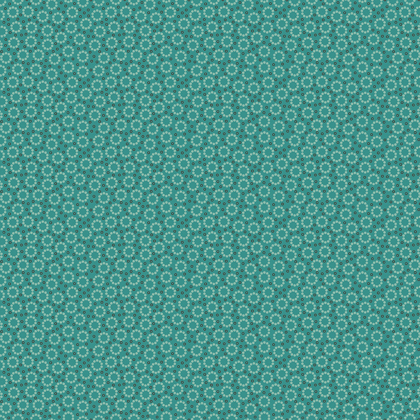 Lori Holt 44-45" 100% Cotton TEAL C13593 HomeTown Collection by Riley Blake Designs