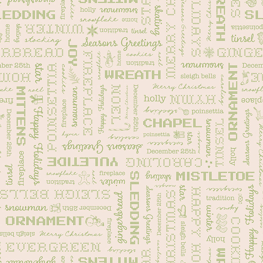 Lori Holt 44-45" 100% Cotton LATTE C14902 Home Town Holiday Collection by Riley Blake Designs