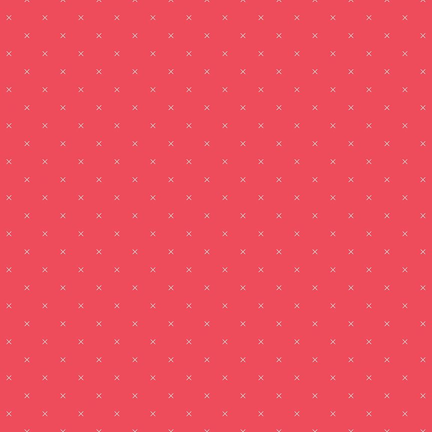 Lori Holt 44-45" 100% Cotton CAYENNE C745 BEE CROSS STITCH Collection by Riley Blake