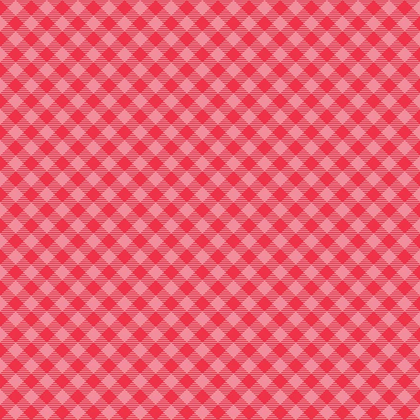 Lori Holt 44-45" 100% Cotton RED GINGHAM C7972 COZY CHRISTMAS Collection by Riley Blake