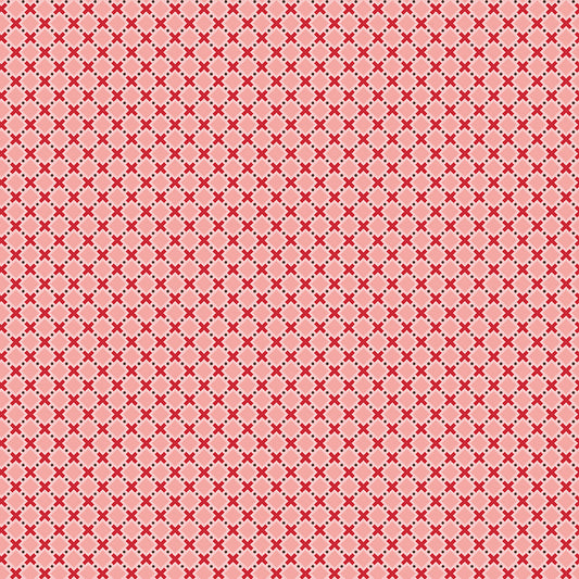 Lori Holt 44-45" 100% Cotton CORAL C12023 BEE PLAIDS Collection by Riley Blake