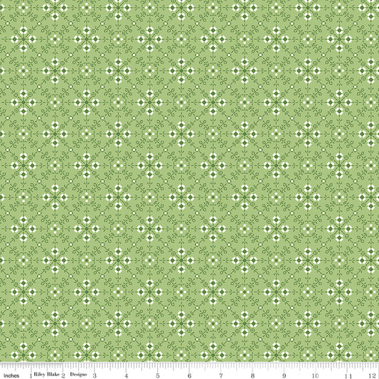 Lori Holt 44-45" 100% Cotton GRANNY APPLE C12029 BEE PLAIDS Collection by Riley Blake