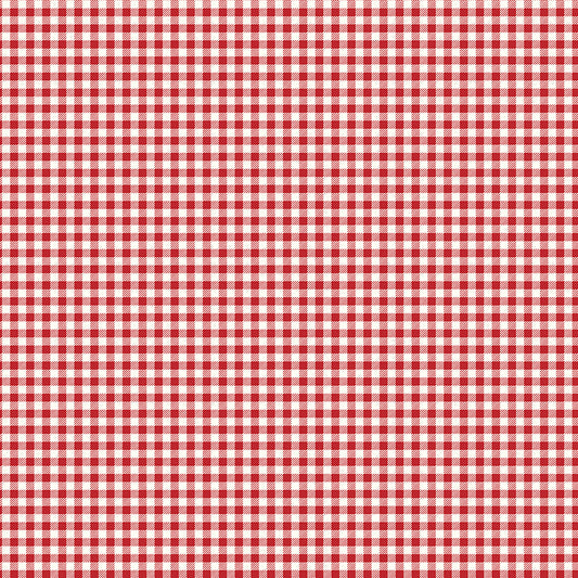 Lori Holt 44-45" 100% Cotton SCHOOLHOUSE RED C12553 BEE GINGHAM Collection by Riley Blake