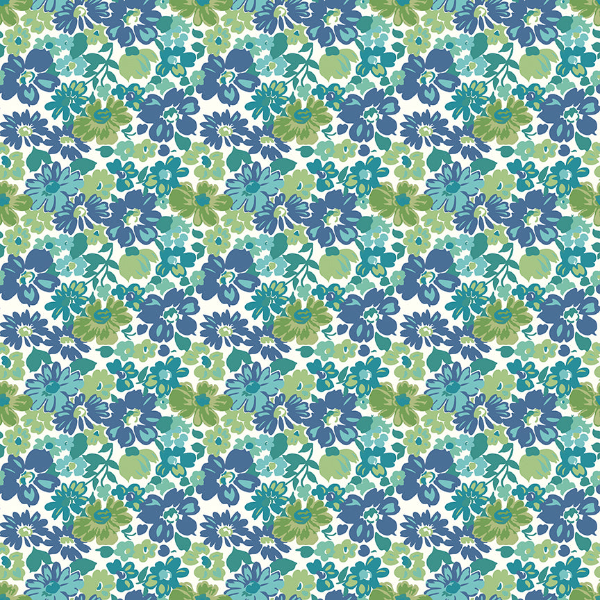 Lori Holt 44-45" 100% Cotton BLUE C13070 BEE VINTAGE Collection by Riley Blake