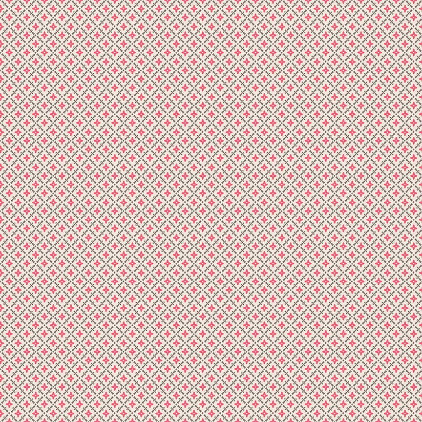 Lori Holt 44-45" 100% Cotton TEAROSE C15879 PIECE AND PLENTY Collection by Riley Blake Designs