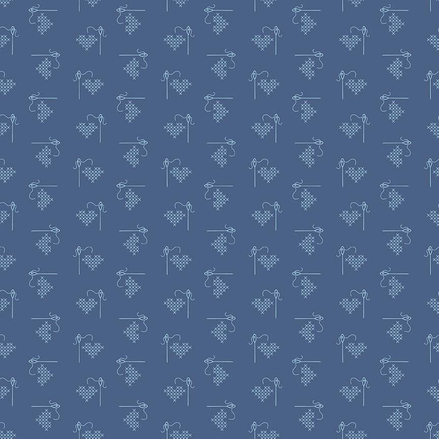 Lori Holt 44-45" 100% Cotton BLUE C6401 BEE BASICS Collection by Riley Blake