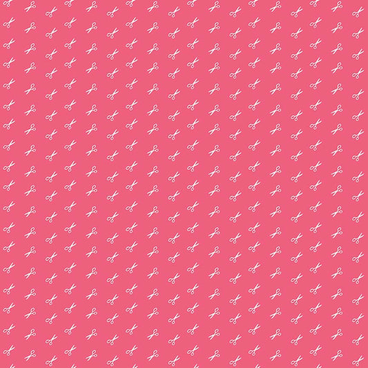 Lori Holt 44-45" 100% Cotton RASPBERRY C6408 BEE BASICS Collection by Riley Blake