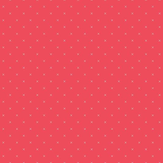 Lori Holt 44-45" 100% Cotton CAYENNE C745 BEE CROSS STITCH Collection by Riley Blake