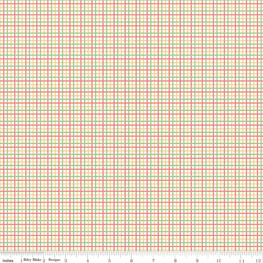 Lori Holt 44-45" 100% Cotton LIPSTICK-PLAID C7881 FARM GIRL VINTAGE Collection by Riley Blake