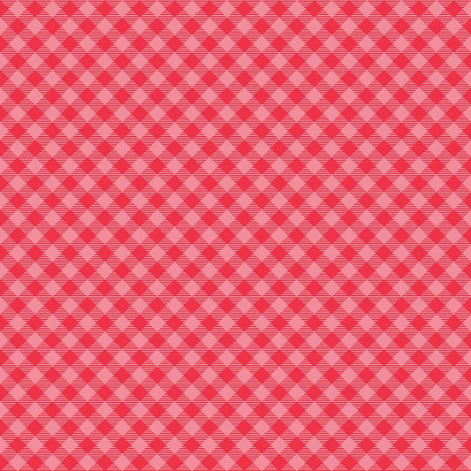 Lori Holt 44-45" 100% Cotton RED GINGHAM C7972 COZY CHRISTMAS Collection by Riley Blake