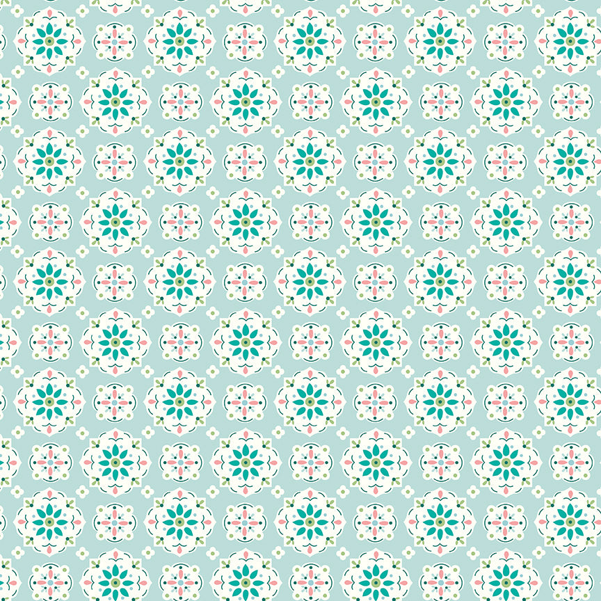 Lori Holt 44-45" 100% Cotton BLUE C8517 GRANNY CHIC Collection by Riley Blake