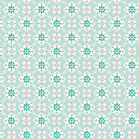 Lori Holt 44-45" 100% Cotton BLUE C8517 GRANNY CHIC Collection by Riley Blake