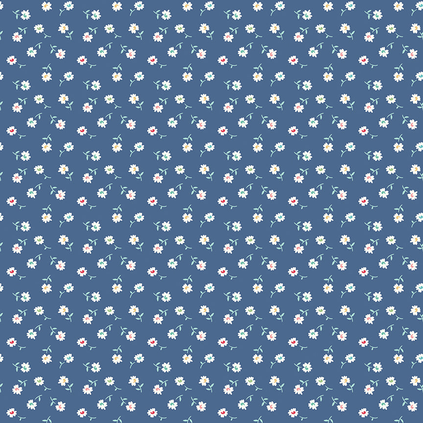 Lori Holt 44-45" 100% Cotton DENIM DAISY C9137 VINTAGE HAPPY 2 Collection by Riley Blake Designs