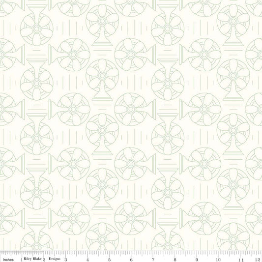 Lori Holt 44-45" 100% Cotton  GREEN C6390 BEE BACKGROUNDS Collection by Riley Blake