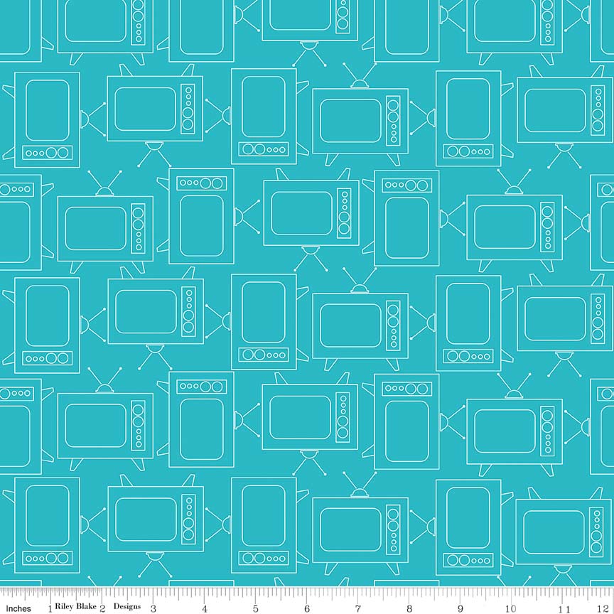 Lori Holt 44-45" 100% Cotton TURQUOISE C6411 BEE BASICS Collection by Riley Blake